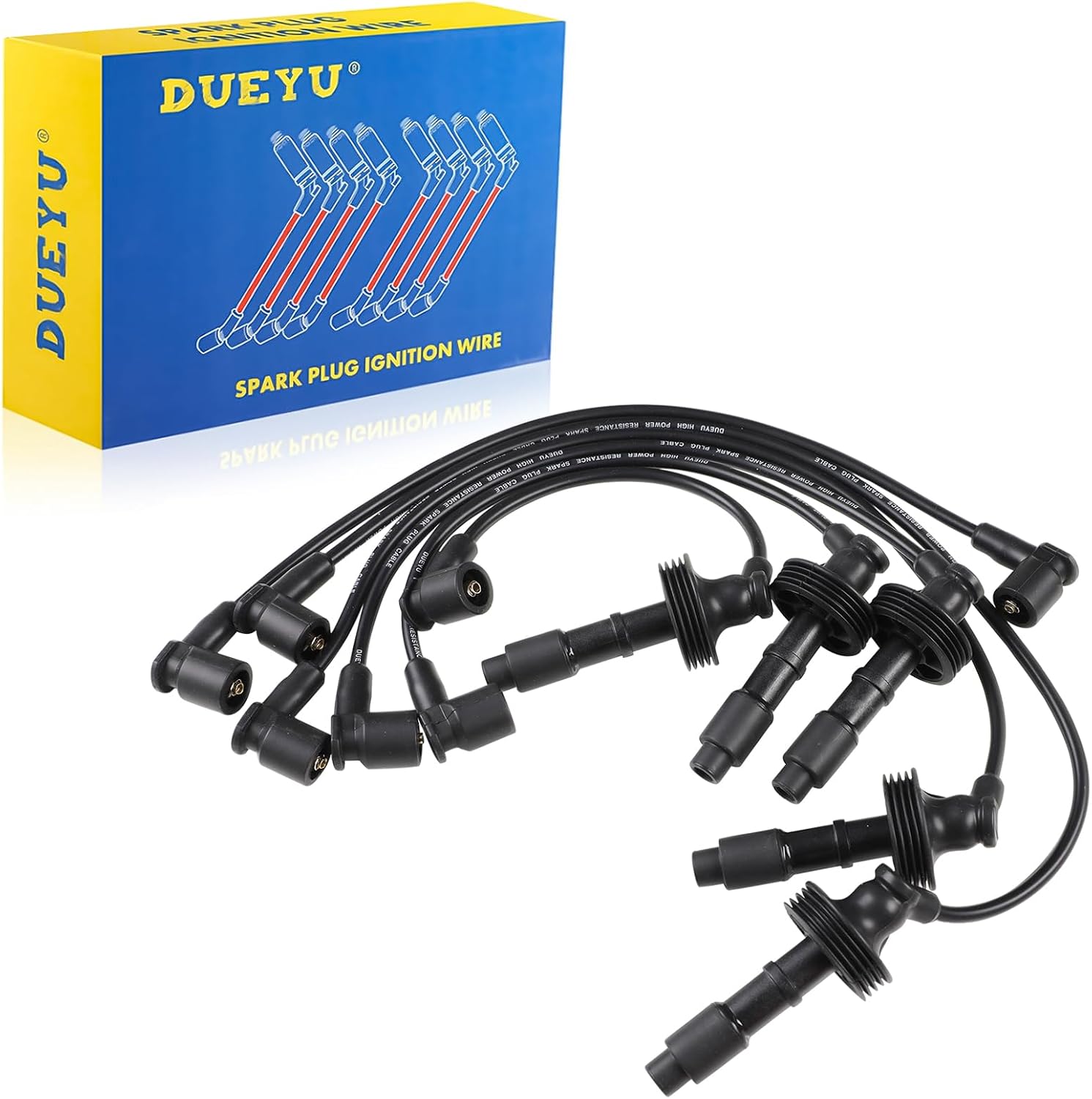 Spark Plug Wire Set fit Compatible with Volvo 850 1993-1997, C70 S70 V70 1998, 2.3L 2.4L L5 Engines - Replaces 671-5003, 175-6073, 127513, 09340