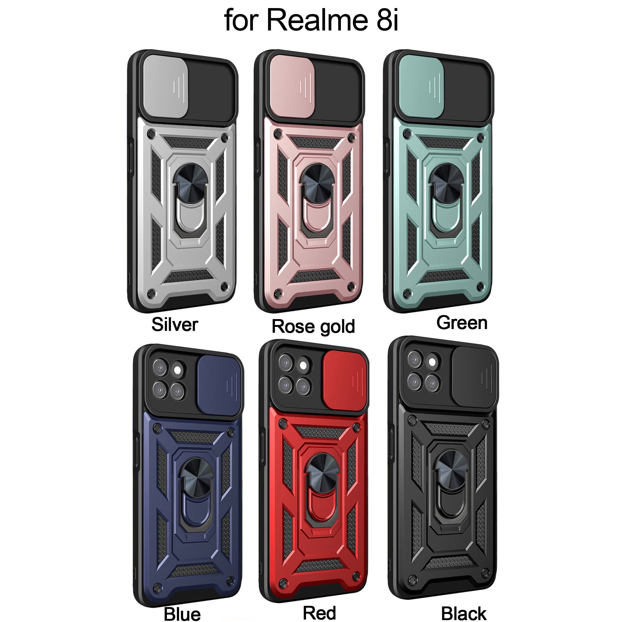 Coque Samsung Galaxy A23 Armure Avec Lentille Coulissante Et Anneau De