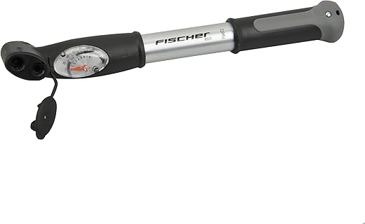 Fischer Mini Pump Aluminium Double Stroke Duo Head Silver