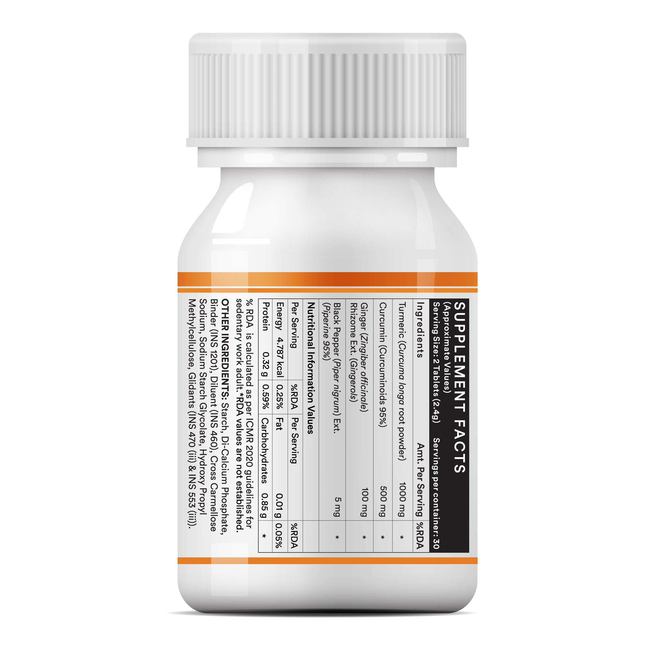 INLIFE Turmeric Curcumin Tablets with Piperine, 95% Curcuminoids, 60 Count — Amazon image 5