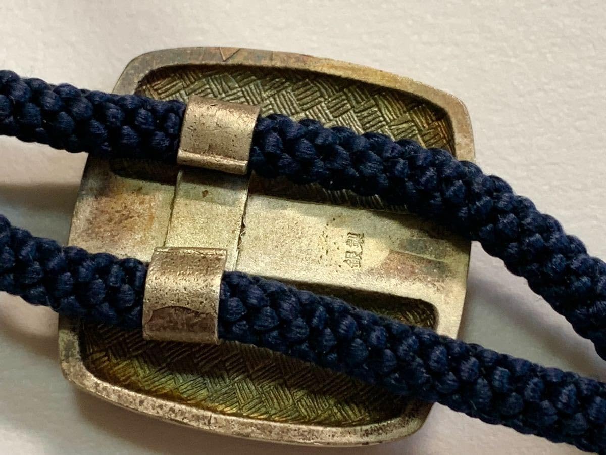 ヴィンテージ ダイヤモンド 銀製 SILVER シルバー ループタイ スーツ小物 ジュエリー メンズ ネクタイ アクセサリー 鶴 縁