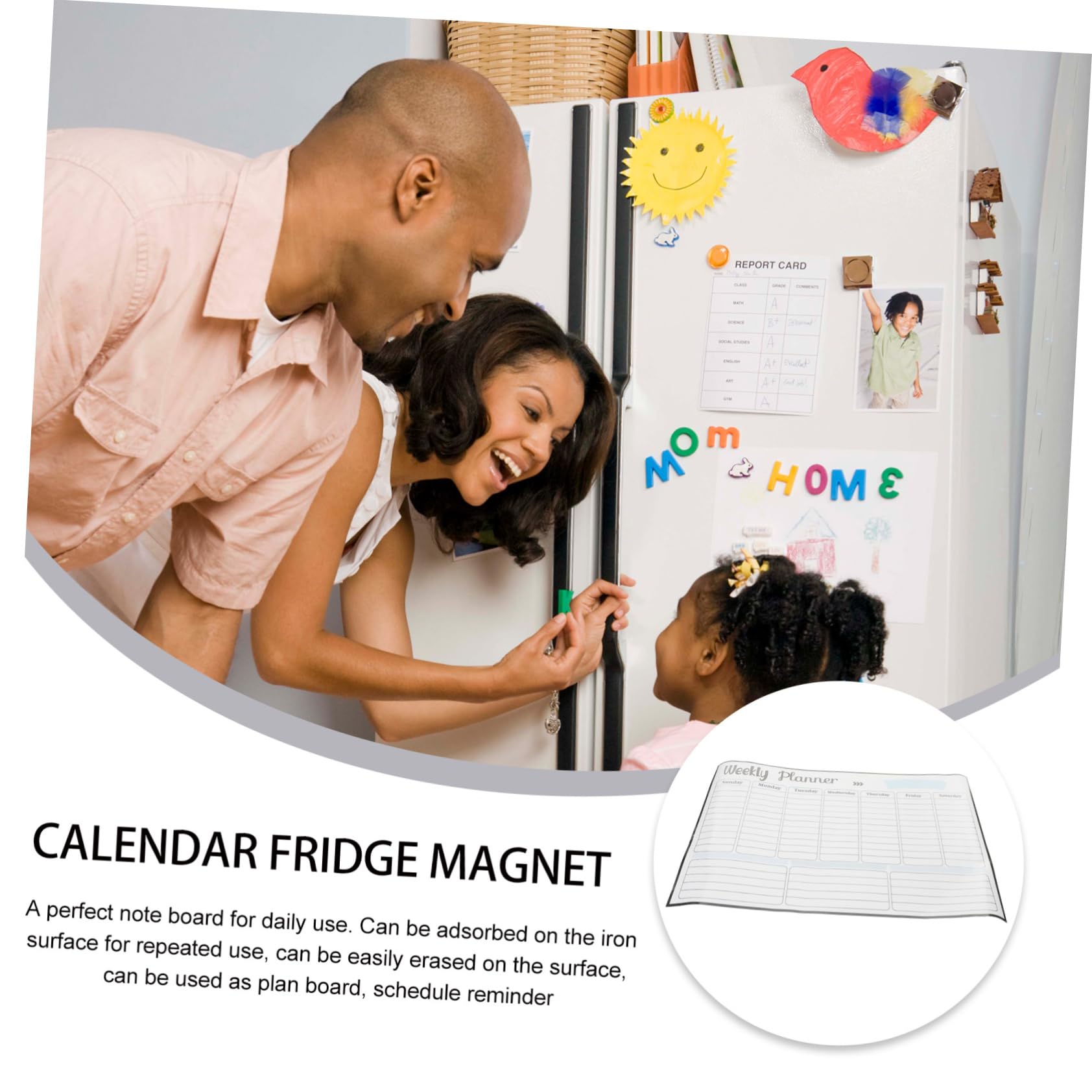 Tofficu 2pezzi Lavagna Magnetica Cancellabile Per Frigorifero Calendario Settimanale e Lista Della Spesa Design Pratico e Portatile Adatta Per Casa Ufficio e Scuola Facile Da Attaccare e