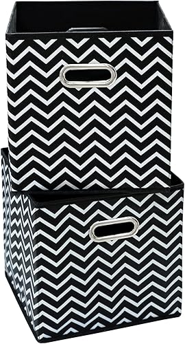 Yunkeeper Contenedores de almacenamiento de cubos de 11 pulgadas, cestas organizadoras de cubos de tela con asa, cesta plegable para armario o caja