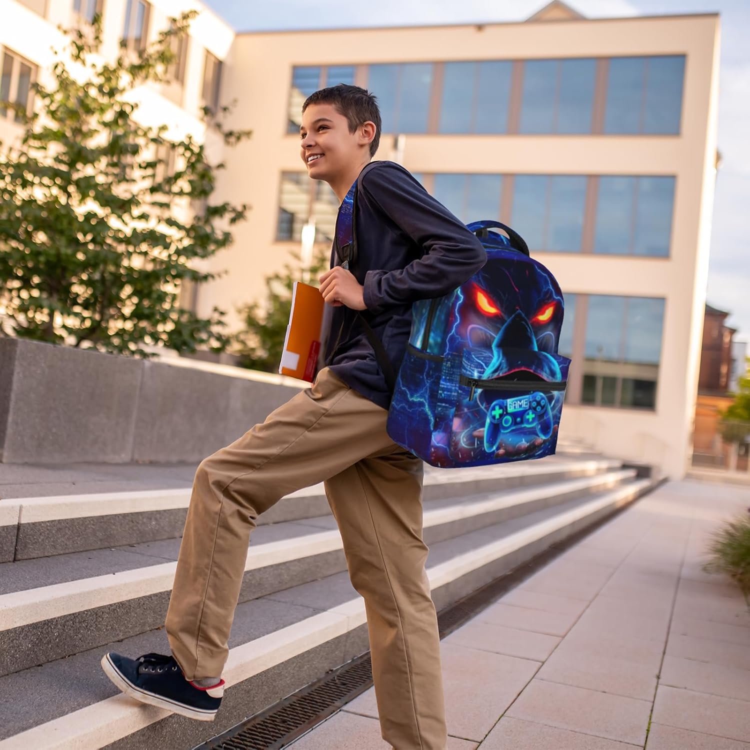 Boys Backpack for Kids School Game Boy Backpacks for Children Teens Elementary Middle School Boys Backpacks Ages 8-16 Gaming Waterproof Lightweight Backpack - Image 4