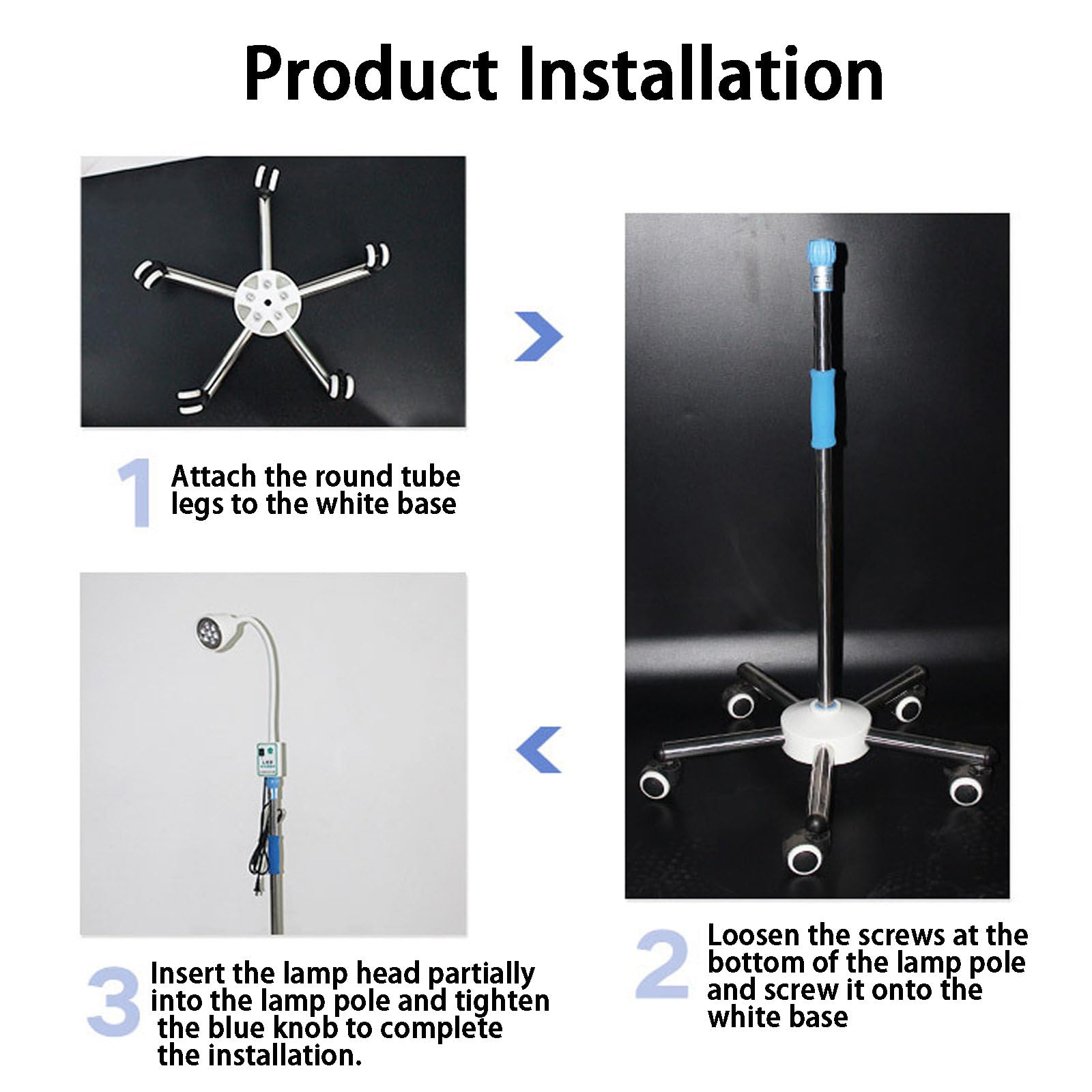 Lampada per Esami Chirurgici Lampada per Esami Medici Chirurgici Mobili Lampada da Pavimento Tipo di Supporto Domestici Luce Chirurgica per Ginecologia, Ambulatorio, Stomatologia, Ent