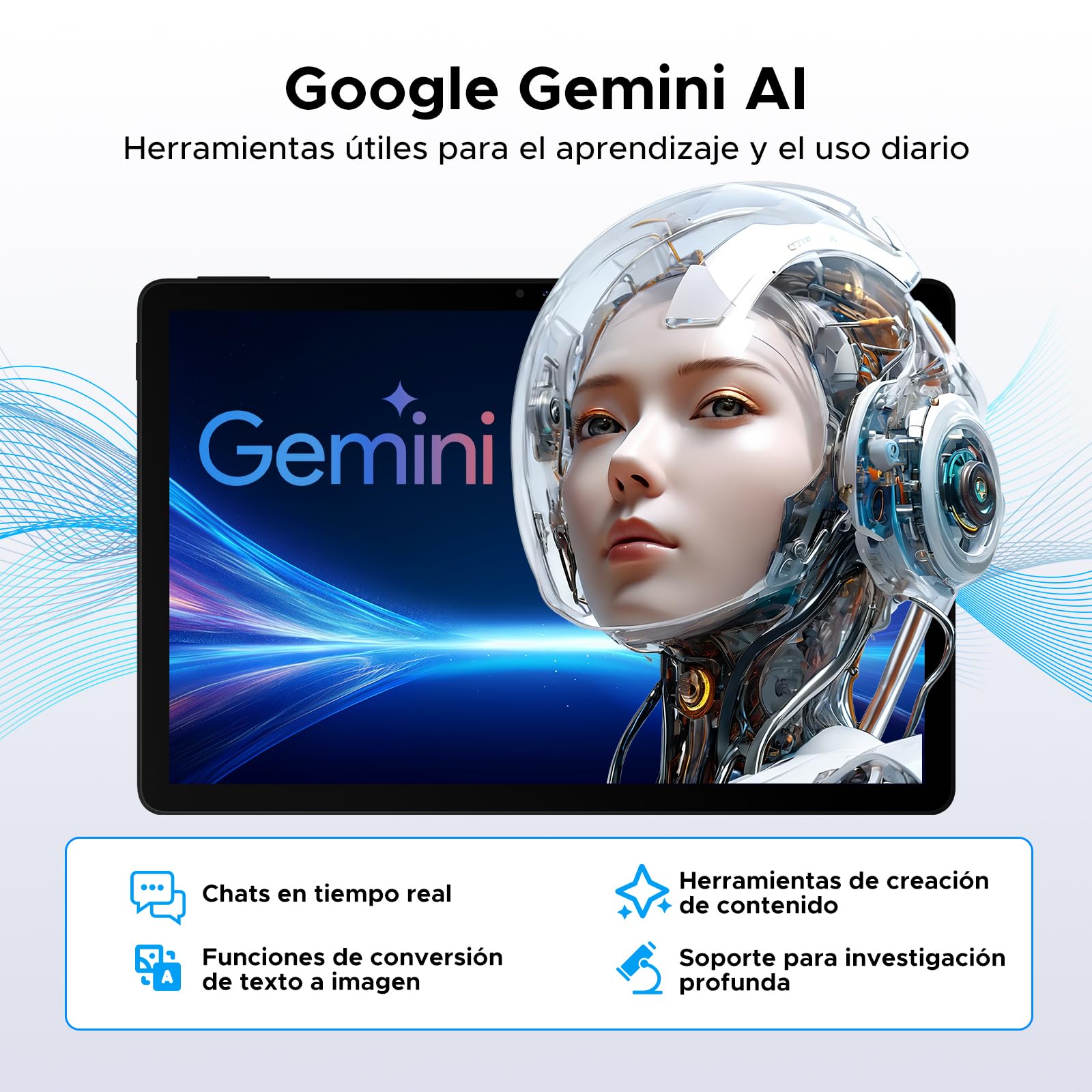 P11 Android 16 Tablet 11 Pulgadas, 48GB RAM + 128GB ROM/2TB TF, T7250 Octa-Core, 90Hz, 8800mAh, 13MP+5MP, Gemini AI, Widevine L1, Face ID, GPS, OTG, Doble altavoz, Tablet con Teclado y Lápiz, Negro