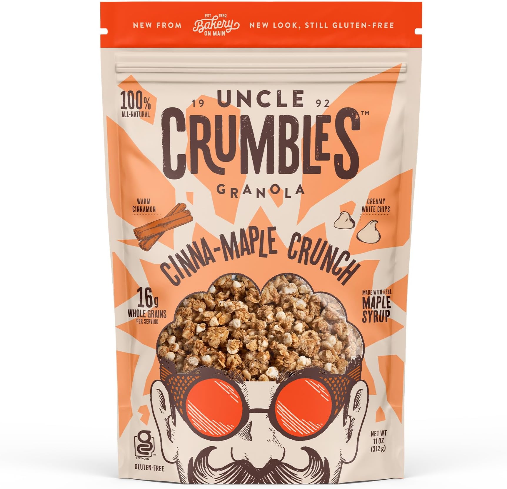 Uncle Crumbles, Granola Cinna Maple Crunch, 11 Ounce
