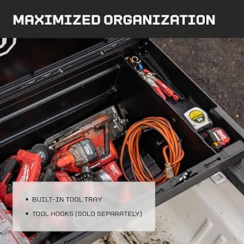 DECKED Truck Bed Tool Box with Secure, Lockable Storage | Compatible with Most Full-Size Trucks