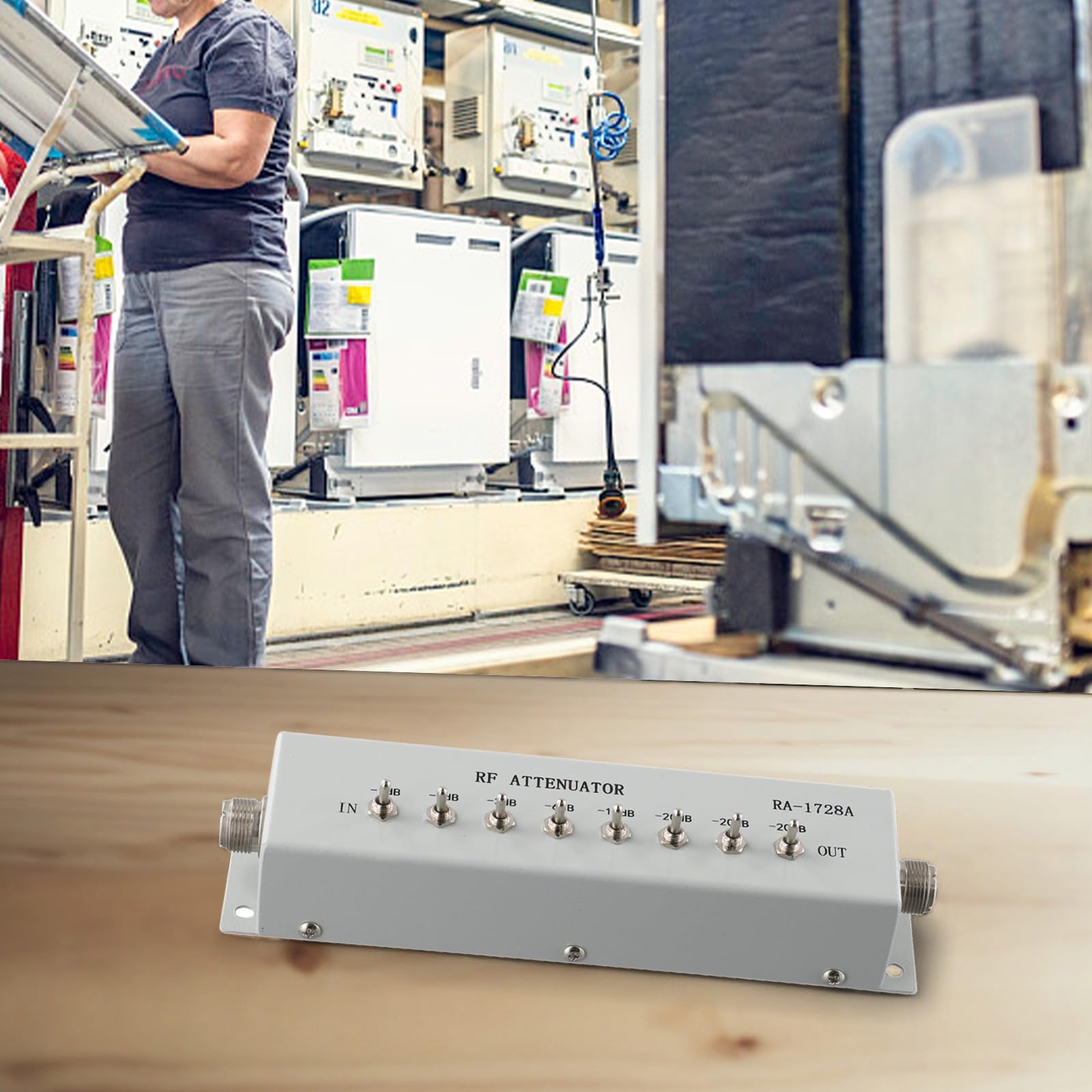 SPORTARC Attenuatore a gradini, attenuatore RF, attenuatore variabile 0-82dB per radio prosciutto, riduttore di segnale ad alta frequenza da 50 Ohm con PL259 femmina, per test del trasmettitore