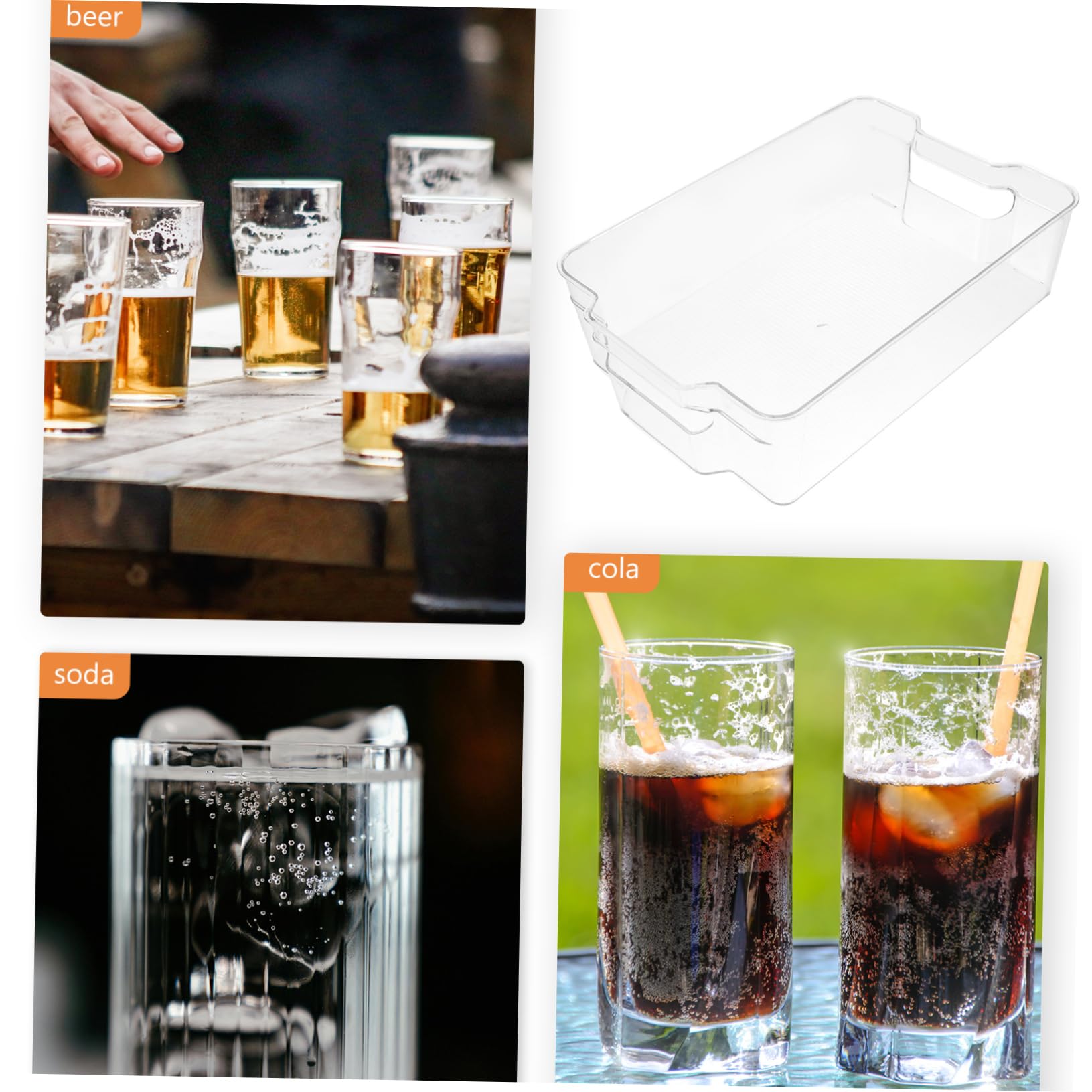 Contenitore per Lattine da Frigorifero Impilabile in Plastico