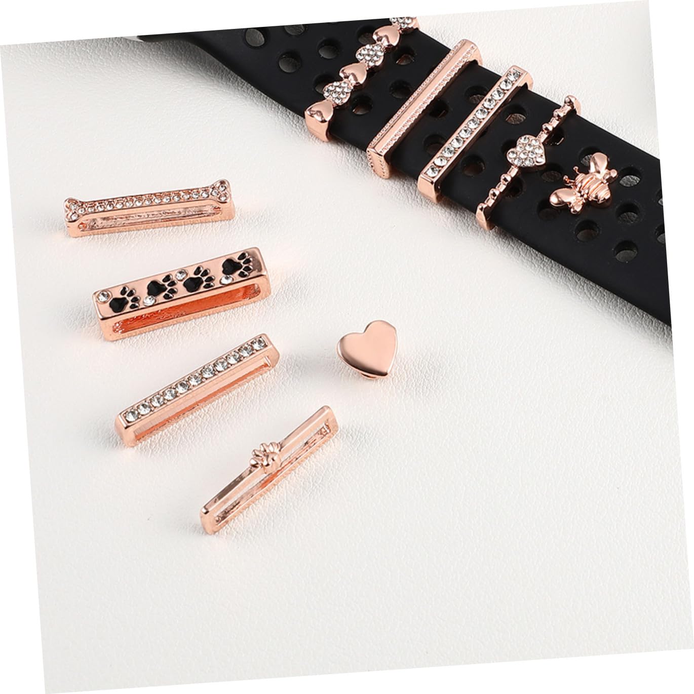 Toddmomy Accessoires de Montre Lot de 10 Breloques en Métal pour Bracelets Connectés Séries 8 à 1 Ornements Faciles à Poser pour Bracelets Colorés