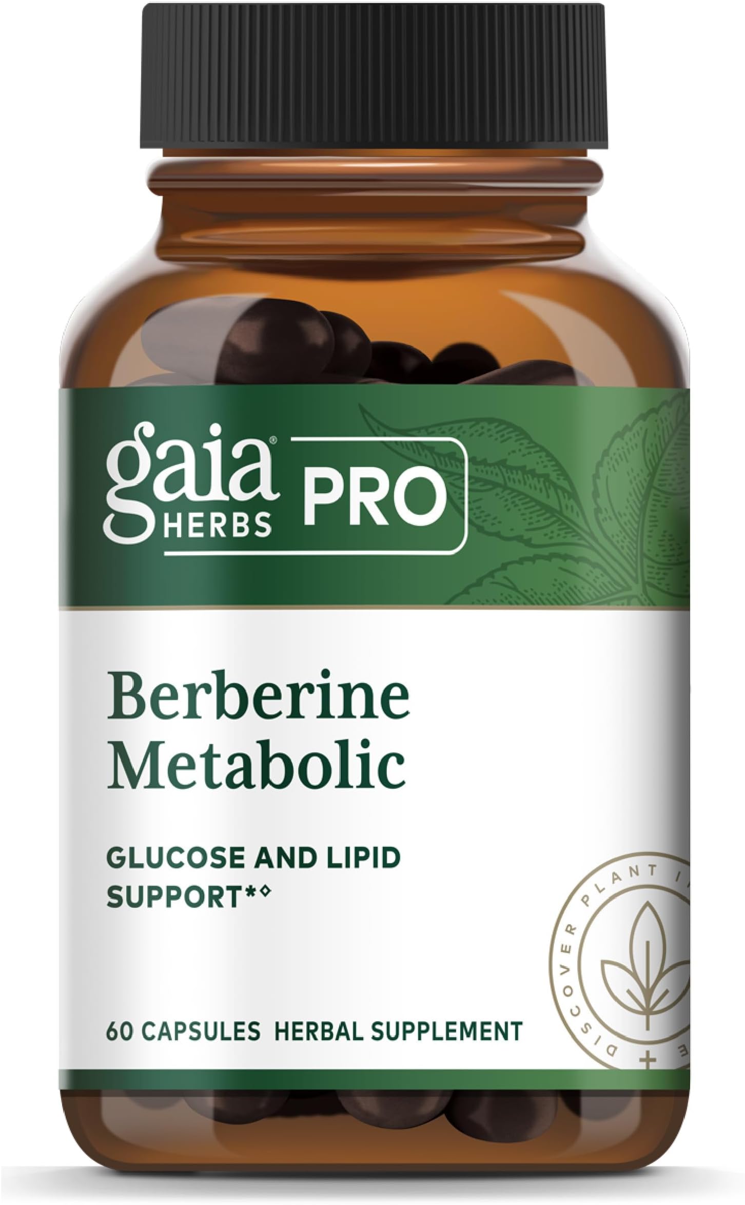 GAIA HERBS PRO Berberine Metabolic Supplement*, 60 Capsules, 60 Servings