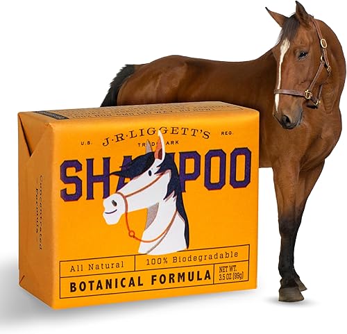 JRLIGGETT'S Champú en barra sólida Botanical Horse para piel seca sensible, antibacteriano, hipoalergénico, biodegradable, ingredientes naturales