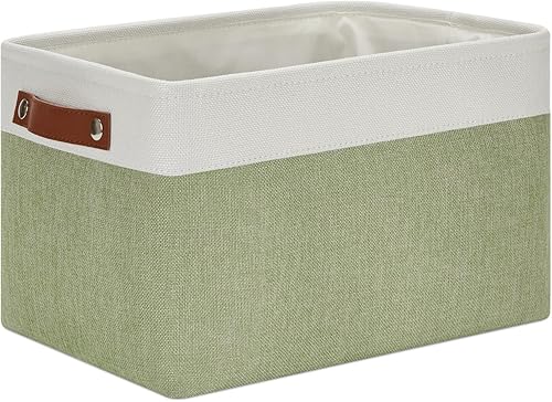 DULLEMELO Contenedor de almacenamiento de tela para lavandería, hogar, cesta de almacenamiento plegable para estantes, juguetes, cesta de