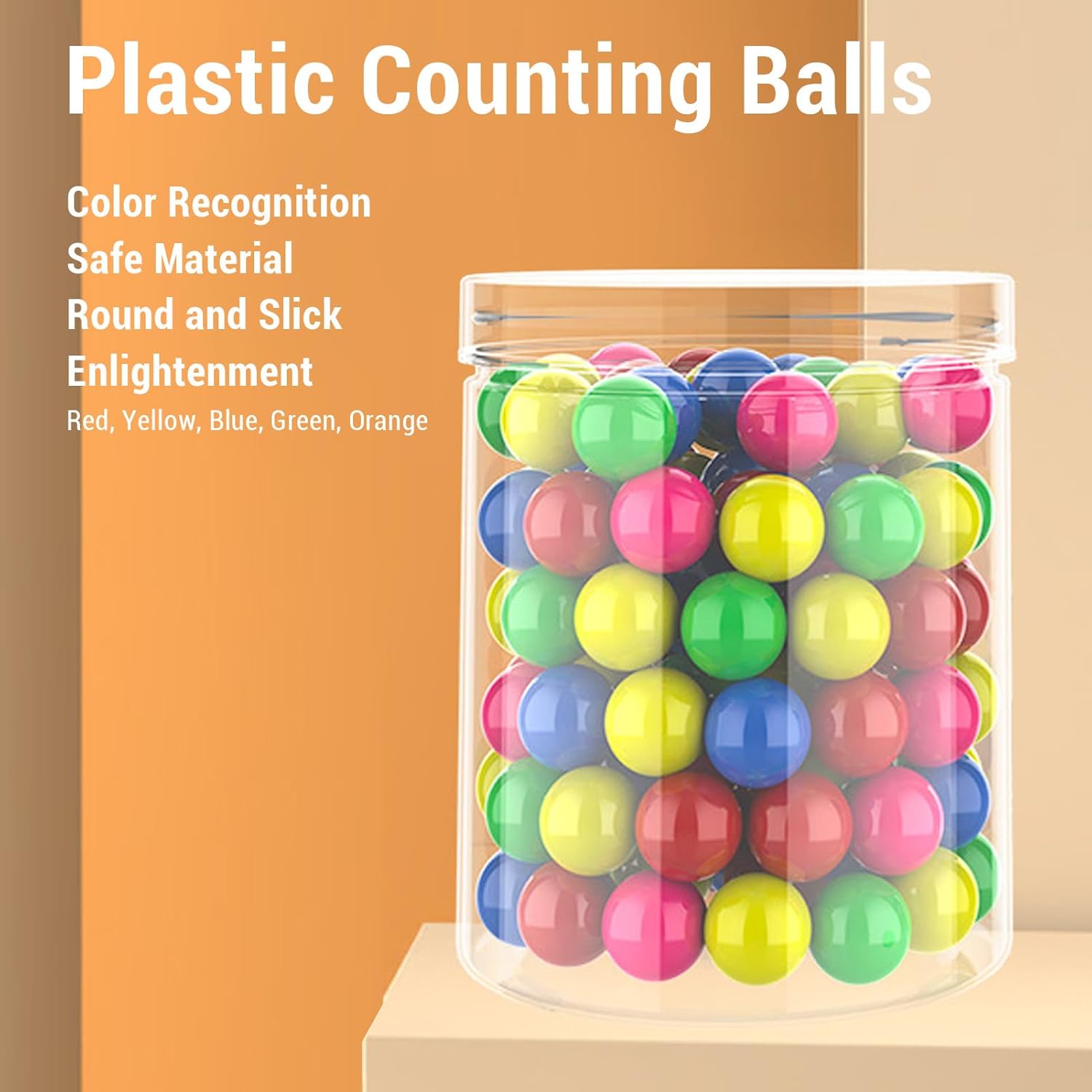 100PCS Game Replacement Marbles Balls, Safe Hollow Colored Ball, 20mm Counting Balls with Storage Box for Chinese Checkers,Aggravation Game,Marble Run,Marble Games