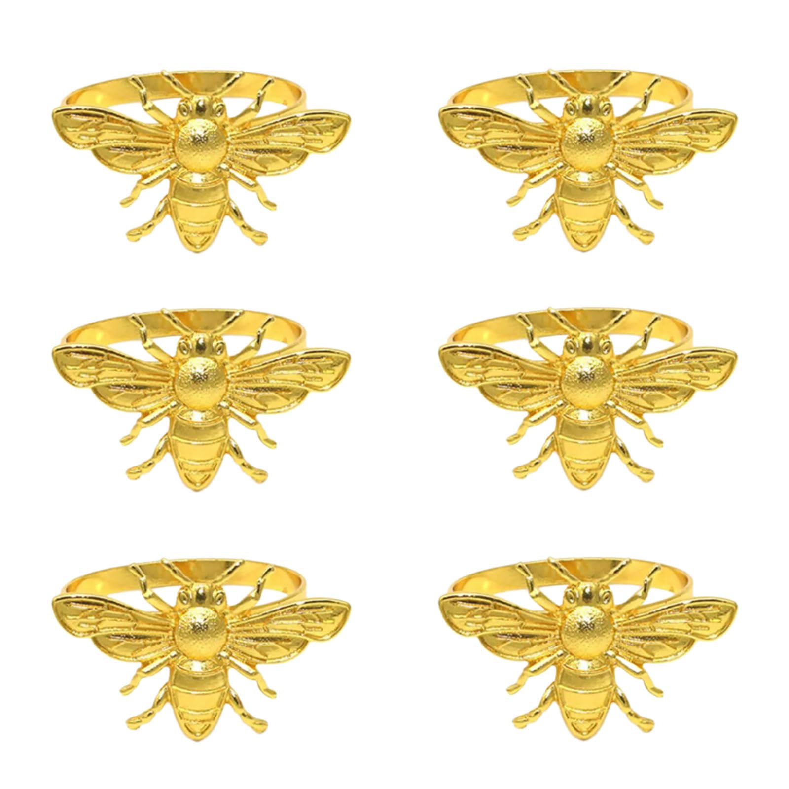 jiingekk Lovely King Plan Napkin Circlets for Table Setting Spring Theme Gathering Garnishes and Present Thoughts Permanent Metal Napkin Circlets