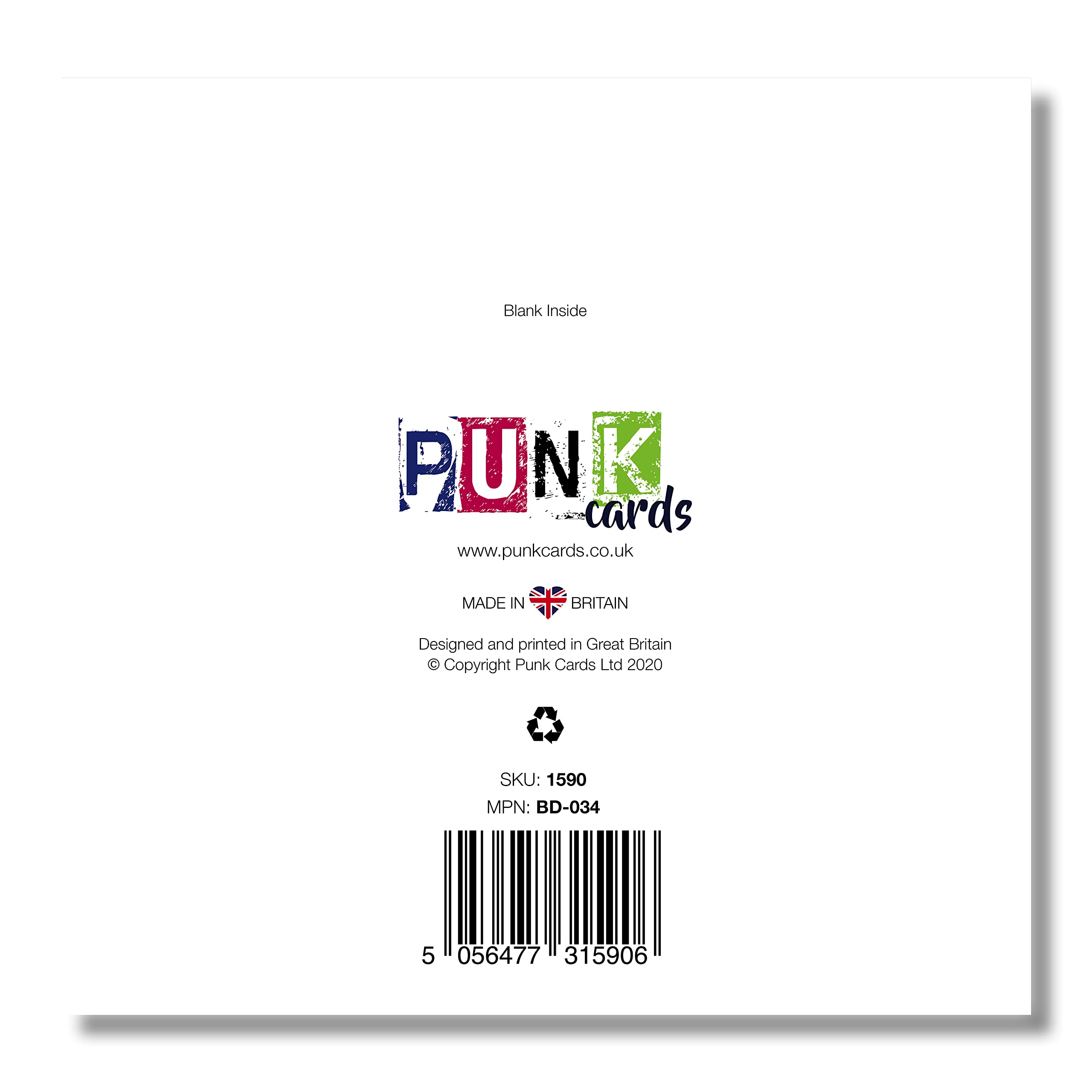 Punkcards Geburtstagskarte Für Freunde – Lustig, Frech, Nachhaltig, 145x150 Mm, 400 G/m²