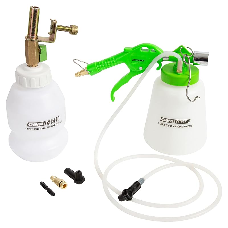 Kit Pneumático para Sangria de Freios OEMTOOLS 22505 com Frasco de Reposição, 1 L