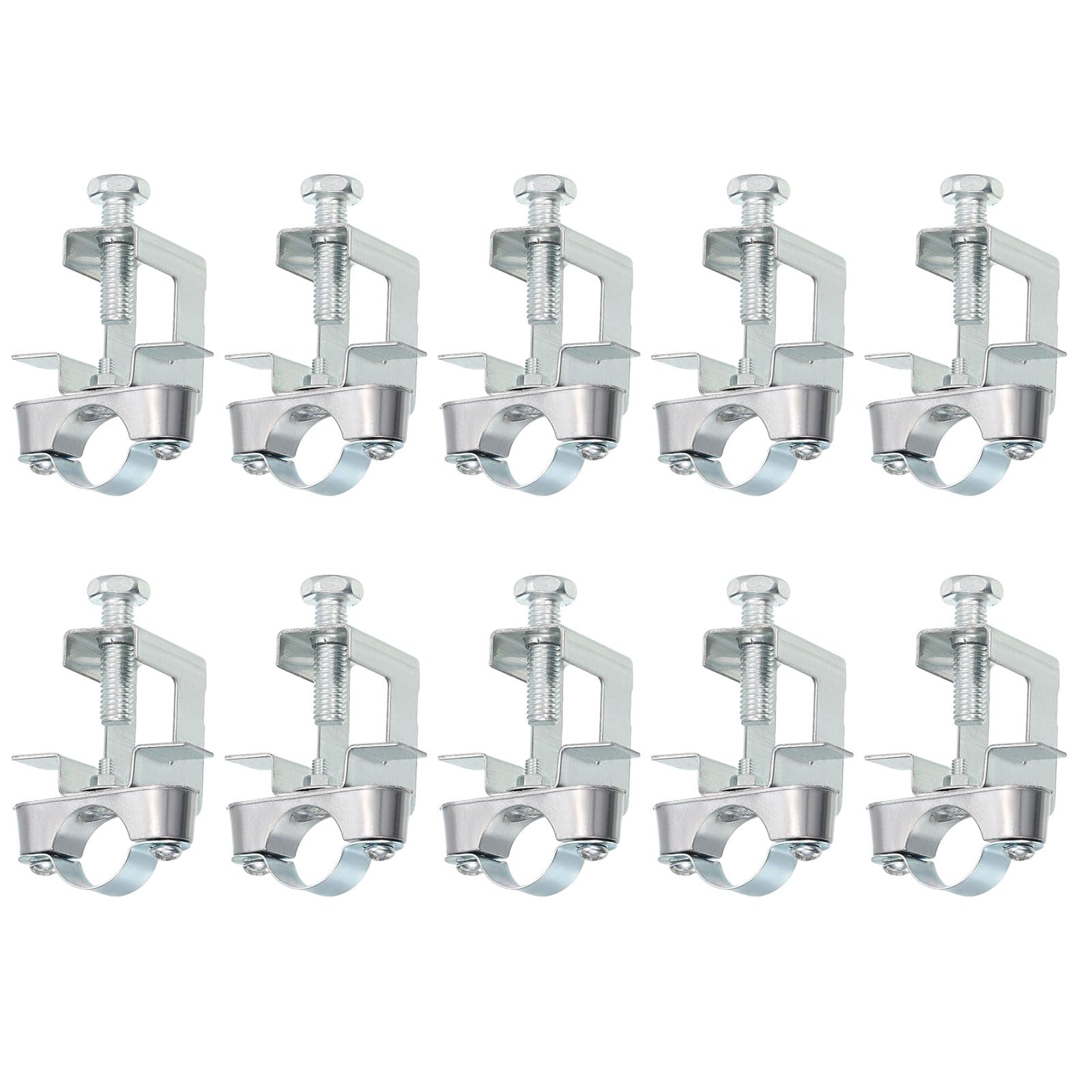 uxcell 10Pcs Conduit Hanger with Beam Clamp Fit for 3/4"(20mm) Pipe Support Bracket Cable Hangers for I-Beam, Conduit, Pipe, Cable
