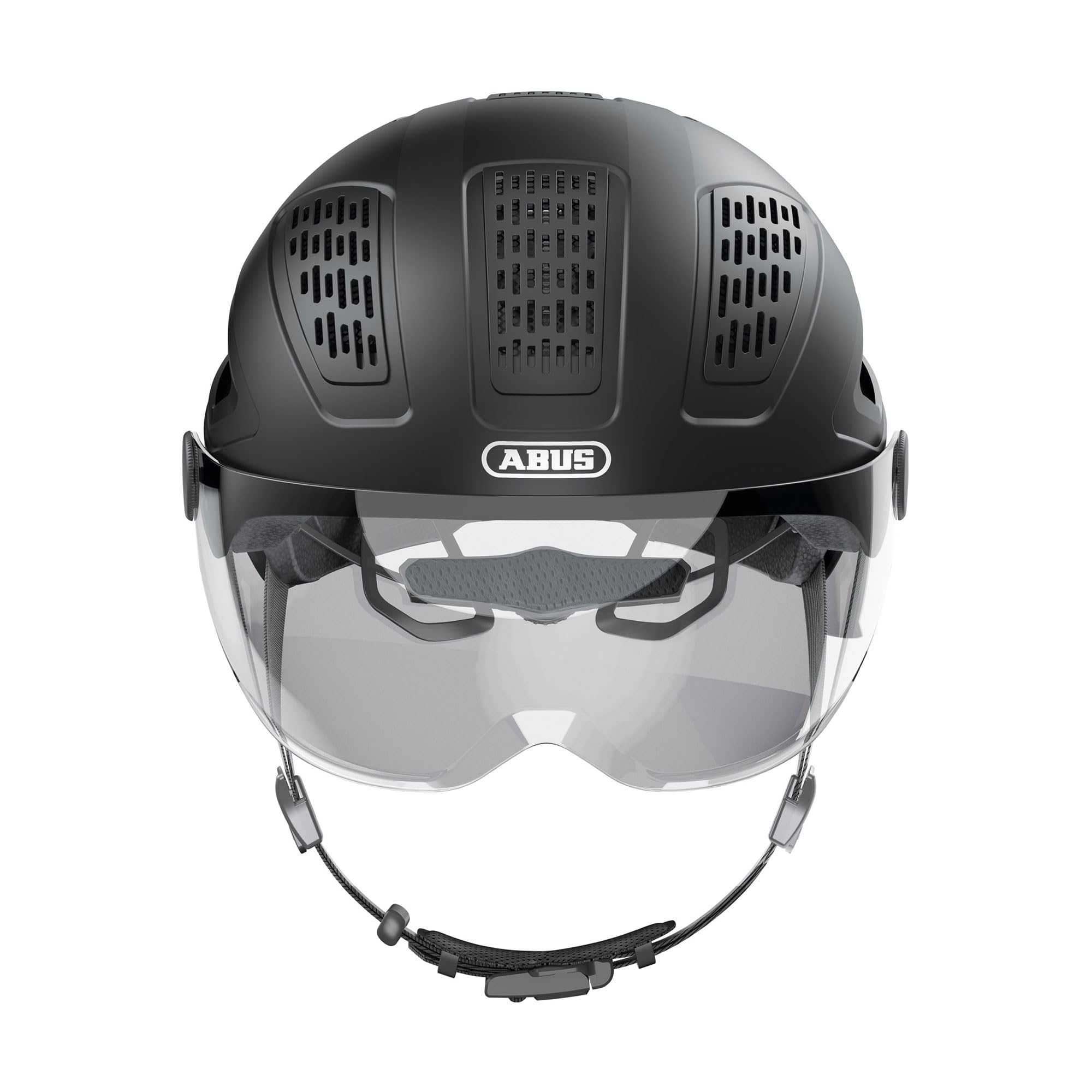 ABUS Casque de ville Hyban 2.0 ACE - Casque de vélo avec visière, lumière et coque dure ABS - pour femmes et hommes