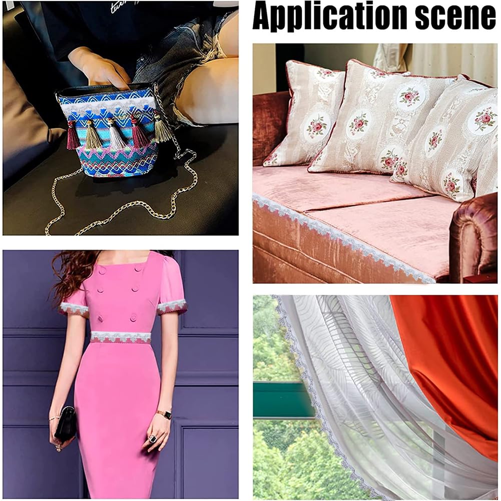 GORGECRAFT Ruban En Dentelle Avec Bordure Tressée Métallique Dorée Pour Couture, Robe De Mariée, Noël, Loisirs Créatifs - 13,7 M