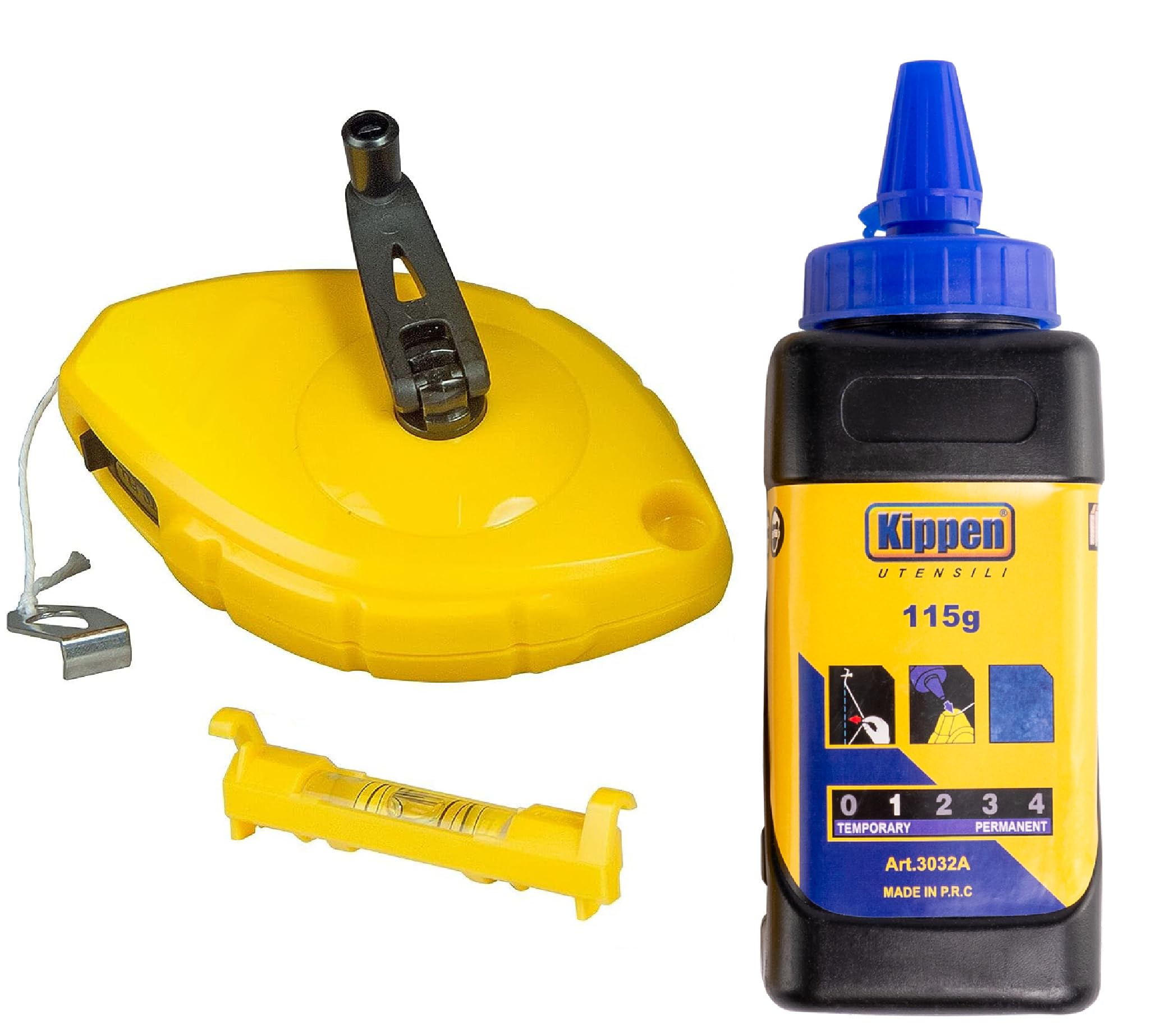 Kippen 3032A - Set Tracciatore con Flacone di Polvere Blu + Livella