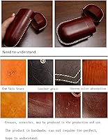 Vista 6 de Funda de cuero para gafas de sol vintage para hombres y mujeres miope, gafas de sol, viaje, caja de almacenamiento antiaplastamiento