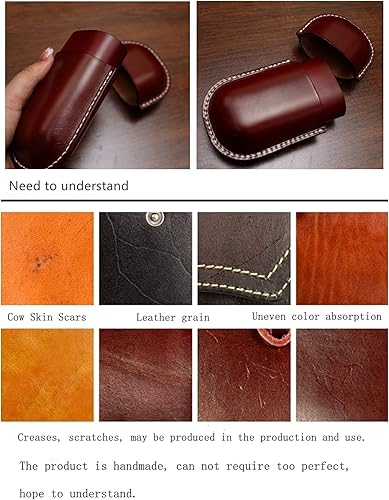 Miniatura 6 de Funda de cuero para gafas de sol vintage para hombres y mujeres miope, gafas de sol, viaje, caja de almacenamiento antiaplastamiento