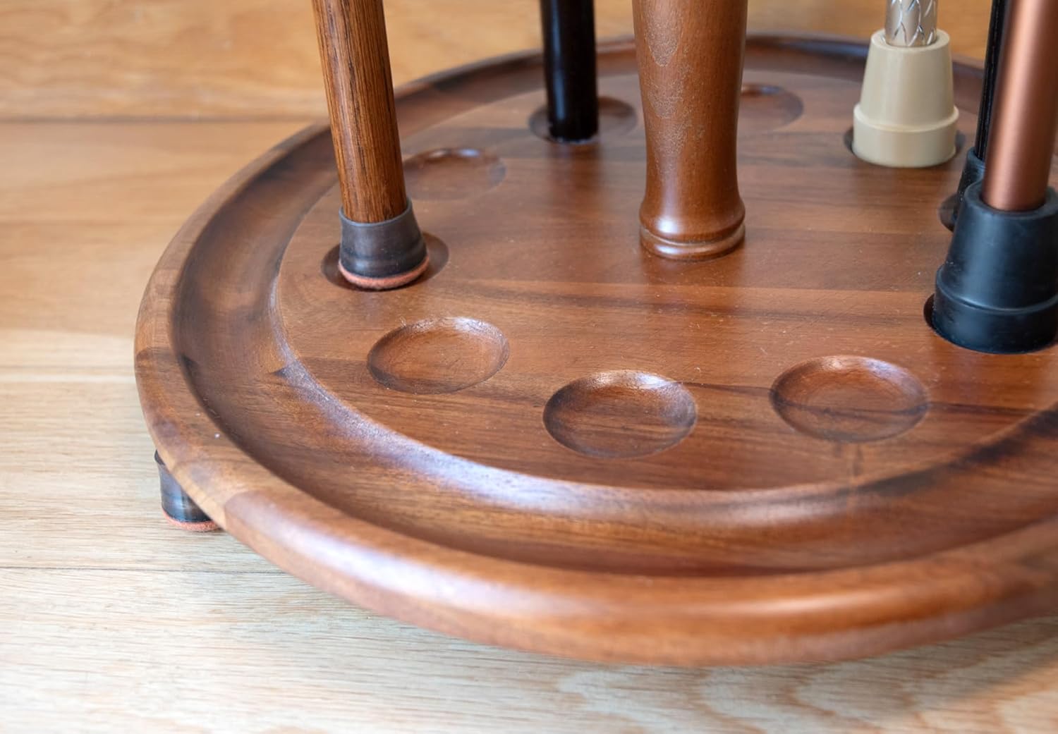 Asterom Cane Stand - Handmade, Wooden - Display Cane Stand Holder for Walking Sticks & Umbrellas