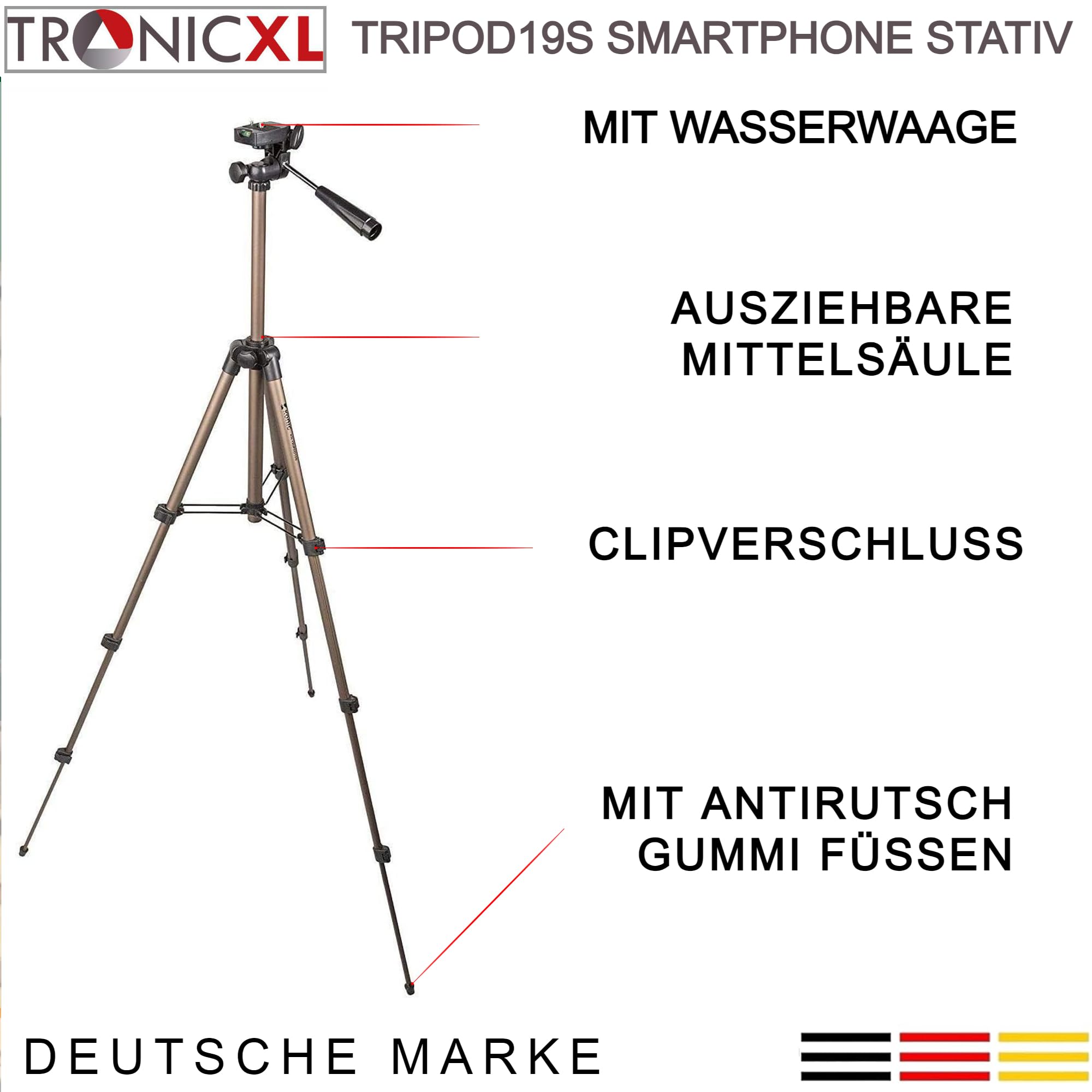 Tripod 19S - Treppiede flessibile per fotocamera, per Apple