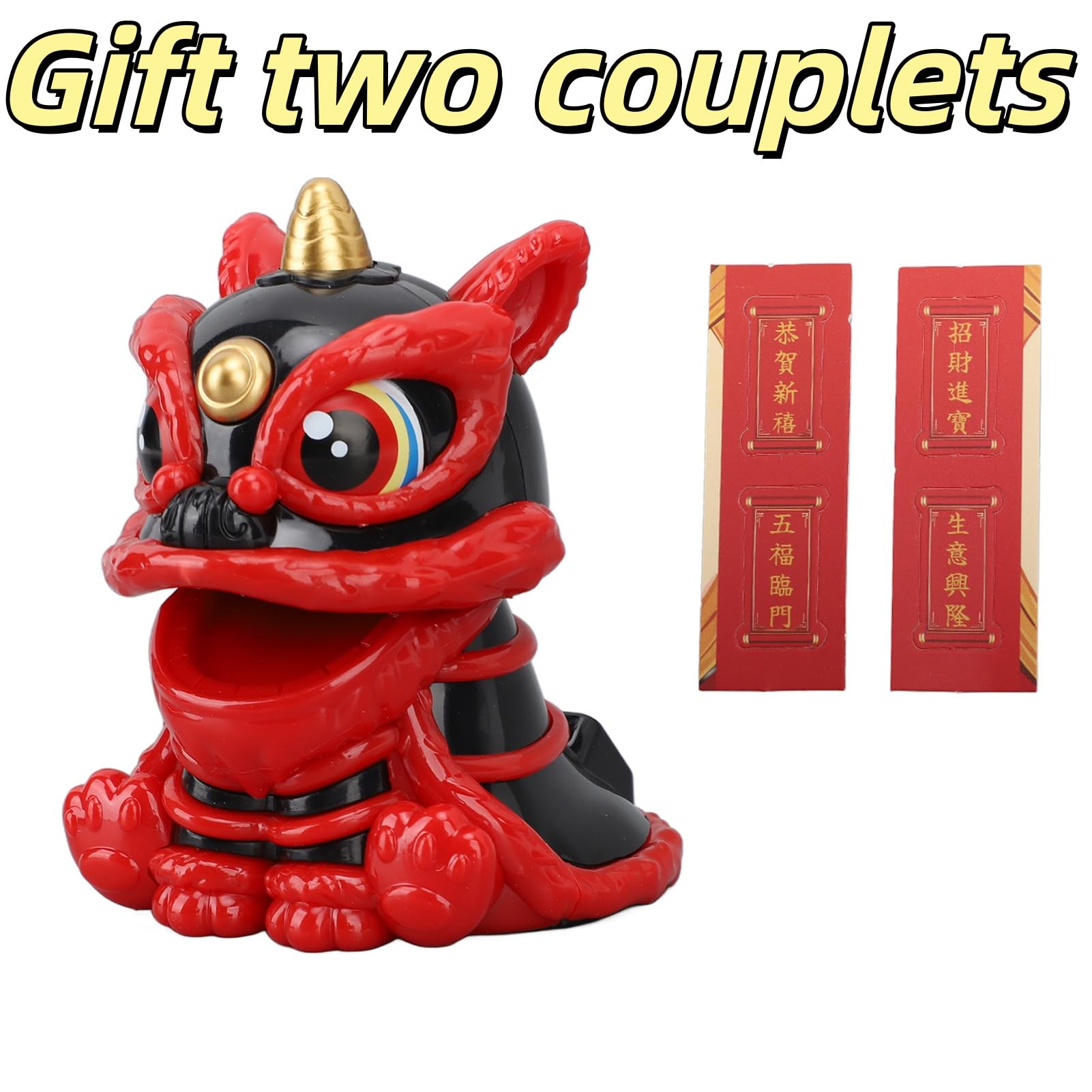 Amazon.com: Jerliflyer Solar Powered Dancing Lion Ornament,Chinese