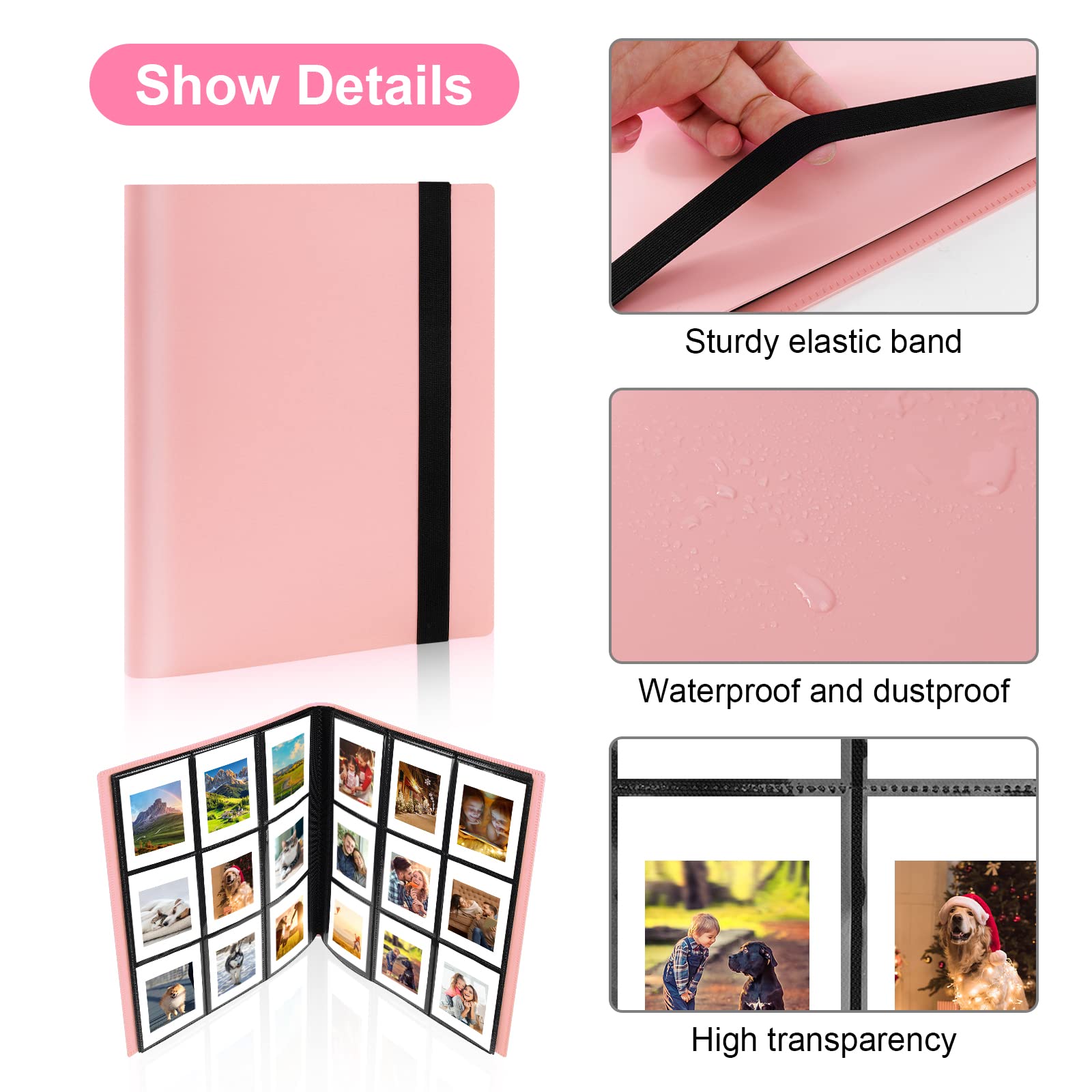Album Fotografico Flintronic Per 160 Foto - Tasche Trasparenti, Copertina Resistente, 21x18x3 Cm - Foto 4
