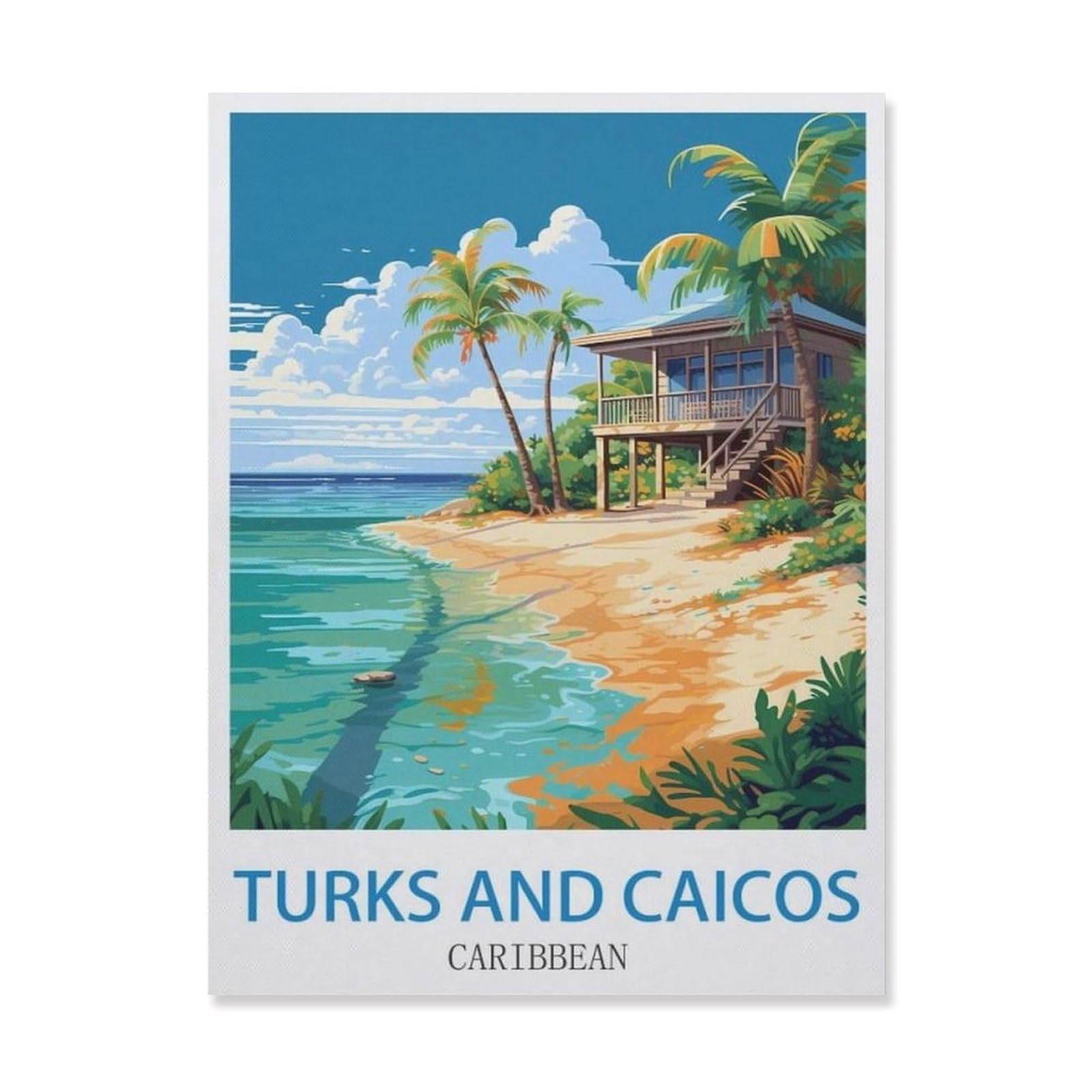 Turks And Caicos Caribbean，Vintage Tin Signs Funny Metel Decorative Signs - Retro Wall Decor Home Wall Signs(30x40cm）12x16 inch-EH8