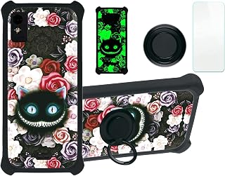 jioeuinly Blu Studio Mini 2023 Case Compatible with Blu Studio Mini 2023 Phone Case Cover [with Tempered Glass Screen Protector][Hard PC + Soft Silicone][Ring Support] [Luminous Effect] YGH-LZM