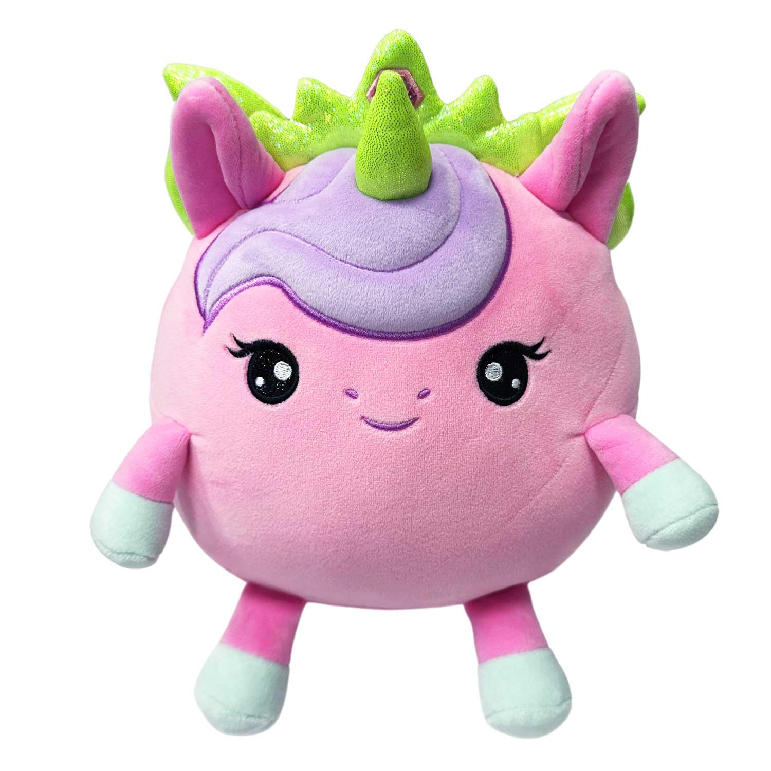 SquishPets Plush Medium GALUPY Rainbow Unicorn Shelly - Cute Soft Toy with Glitter Wings, Kawaii Stuffed Animal for Kids, Pink