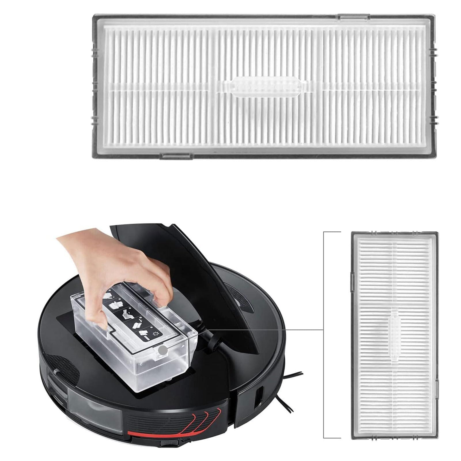 Mop And Filter Set Sweeping Robot Mop Pad Replacement Part Filter Sweeping Robot Replacement For T7s