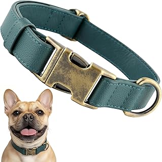 Leather Dog Collar Silicone Soft Flexible Waterproof Odor-Proof Durable Thick Classic Adjustable Pet Puppy