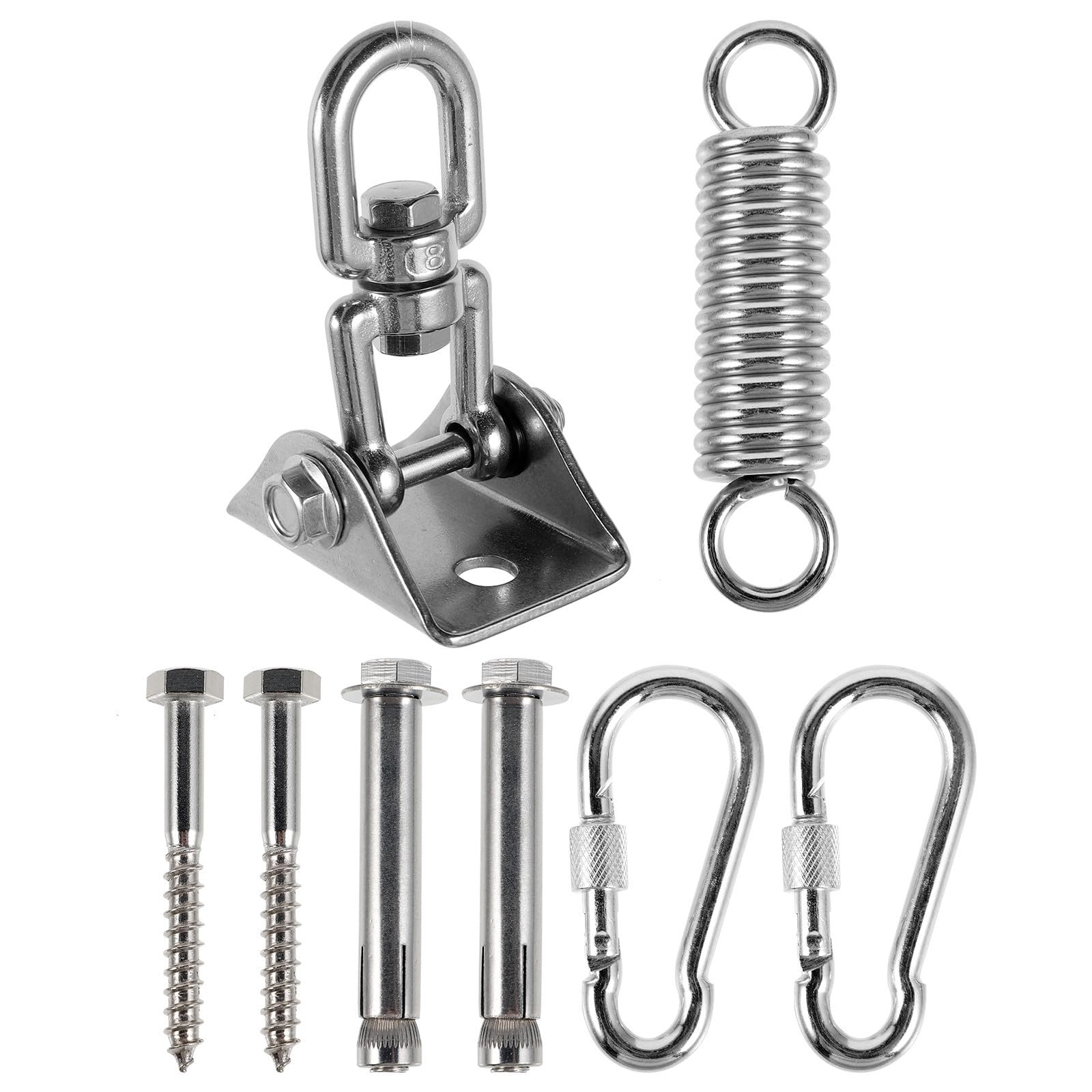 Gancho de Acero Inoxidable para Hamaca y Cesta, Plata