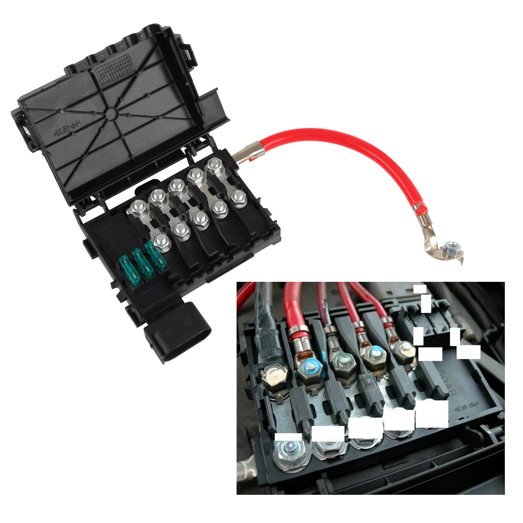 1J0937550A Boîte à fusibles de batterie de voiture Comaptible pour Audi Seat Skoda Beetle Golf Jetta Bora