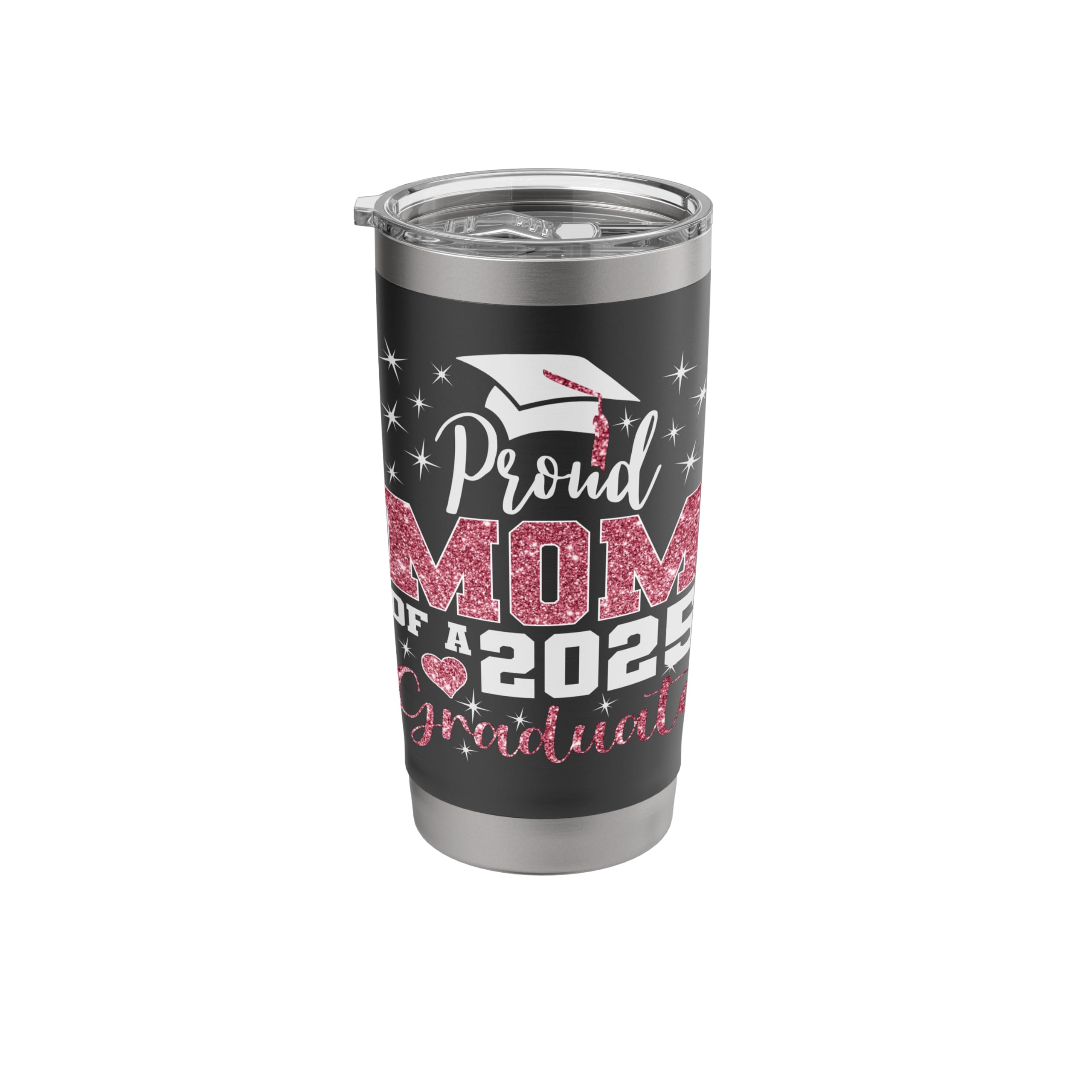 Super Proud Mom of 2025 Graduate Awesome Family College Grad Stainless Steel Insulated Tumbler