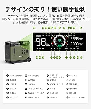 EENOUR ポータブル電源 P5000 5120wh Amazon.co.jp: EENOUR ポータブル電源 P5000 大容量 5120Wh