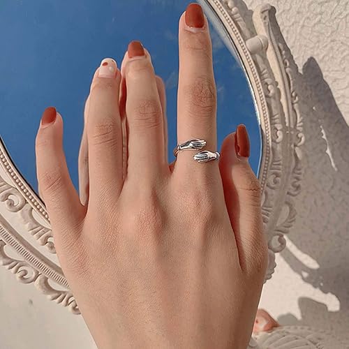 Miniatura 3 de Anillos de oro para mujer tamaño 9 anillos de pulgar para mujer joyería de oro anillo abierto regalos creativos para mujer anillos de amor para