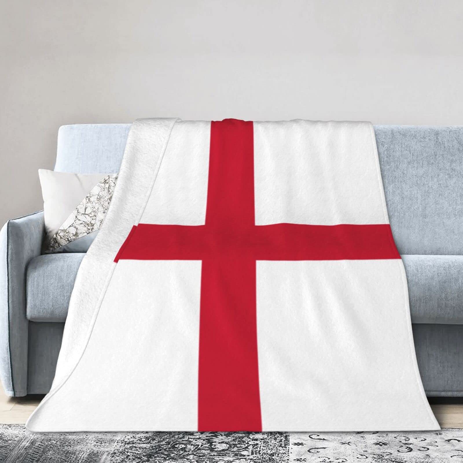 Melbrakin England Flag Throw Blanket for Sofa Bedroom Couch 50"x40"