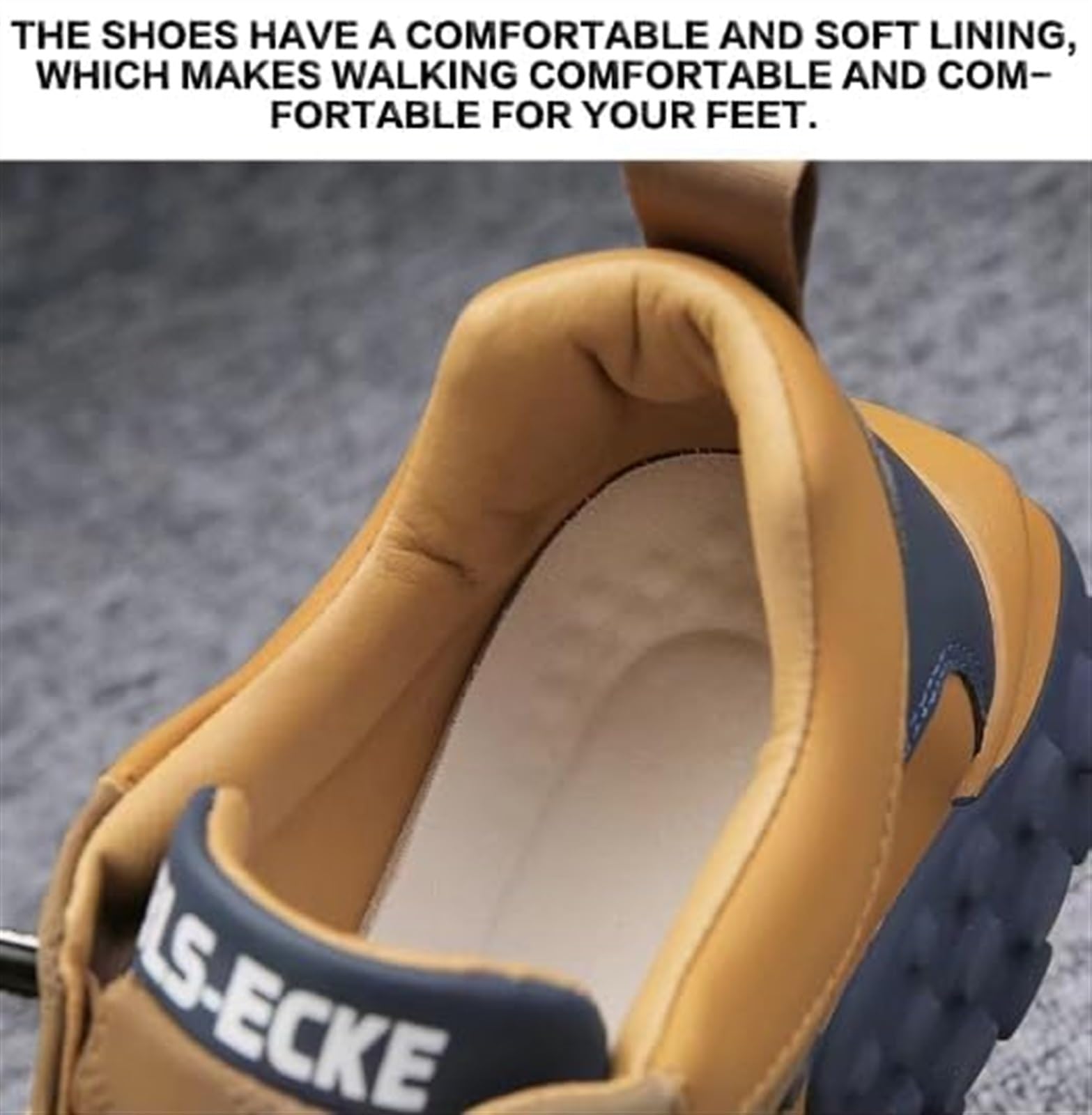 Zapatillas ortopédicas sin cordones para Hombre Brown