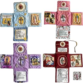 Handcrafted Pocket Devotional – Faith Edition, Mini Hand Embroidered Pocket Book, Catholic Travel Prayer Kit