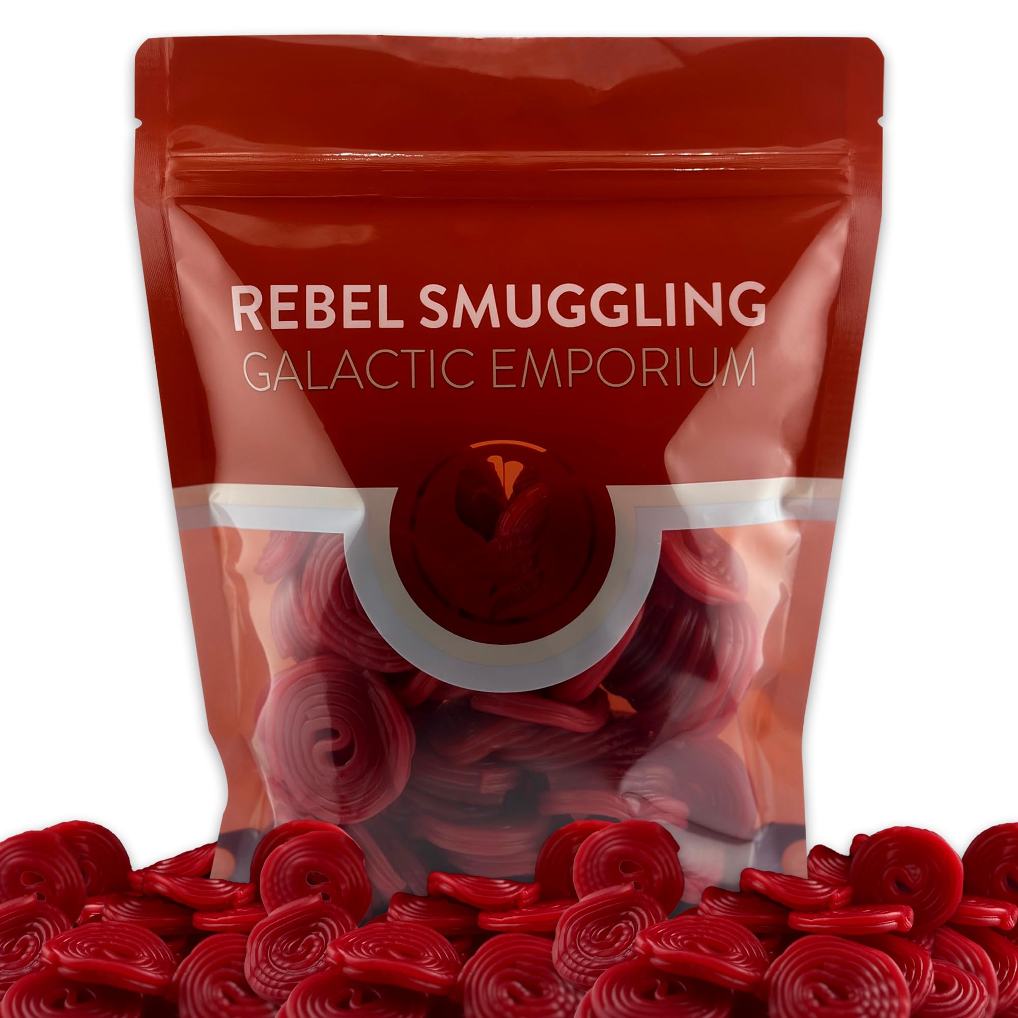 Strawberry Licorice Wheels Bulk 2LB Bag of Red Licorice Candy by Rebel Smuggling Galactic Emporium
