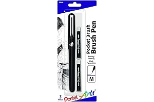 Pentel Pocket Brush Pen with BONUS Black Refills
