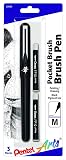 Pentel Arts Pocket Brush Pen with Refills, 1 Pen & 2 Refills – view 1