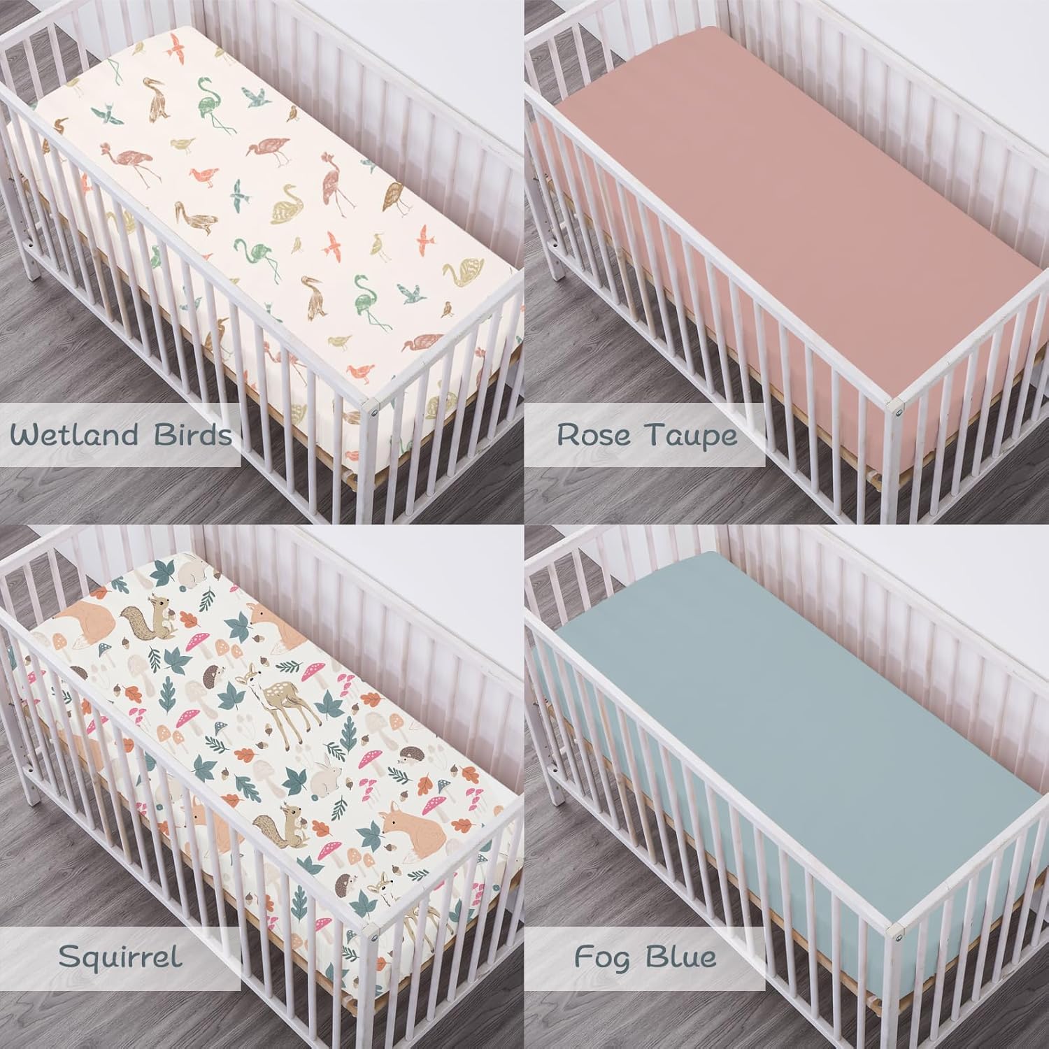 Lot De 3 Draps-housses Bébé 60x120 Cm En Microfibre Douce - Motifs Fleurs/papillons, élastique Tout Autour, Lavage Facile
