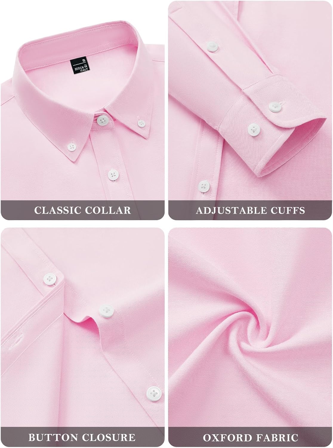 siliteelon Button Down Shirts for Women Oxford Shirt Cotton Dress Shirts Collared Long Sleeve Wrinkle Free Blouse Tops - Image 5